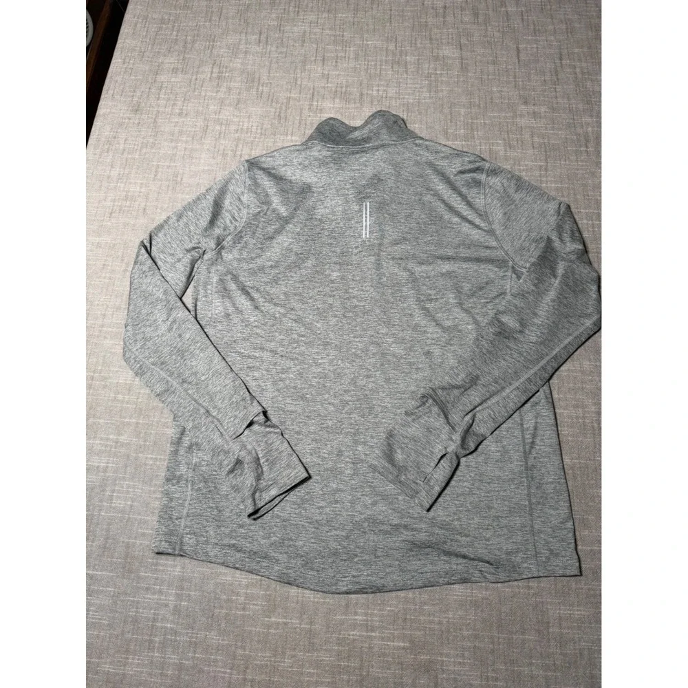 Nike Running Pacer Dri-FIT Women Grey Heather Quarter Zip Pullover CU3220-084 M
